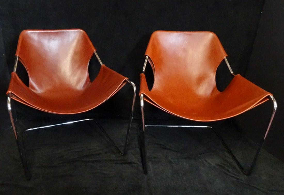 PR. PAULISTANO LEATHER & CHROME LOUNGE CHAIRS PAULO (1 of 5)