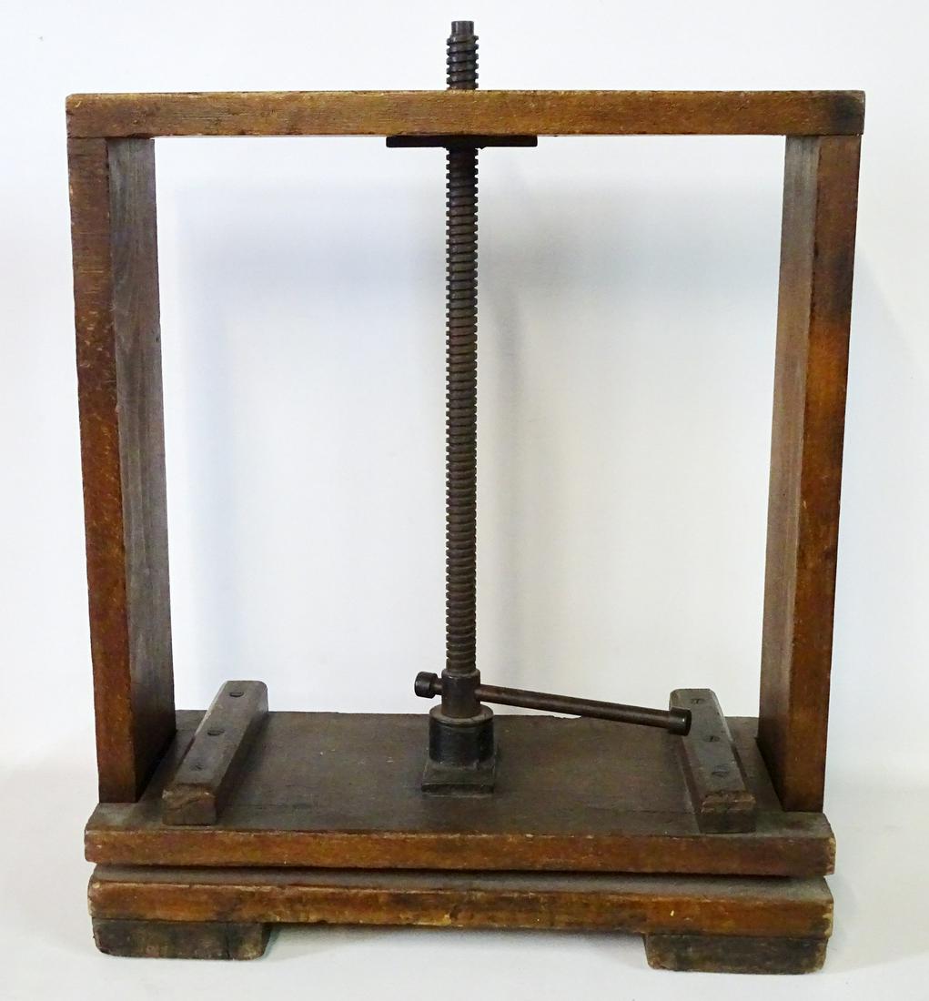 ANTIQUE BOOK PRESS 20.5"H 20"W 9.5"D (1 of 9)