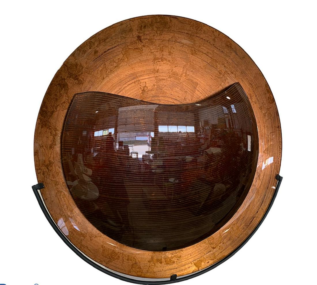 EVANS DESIGNS CALIFORNIA GLASS WALL POCKET 28" DIA. (1 of 4)