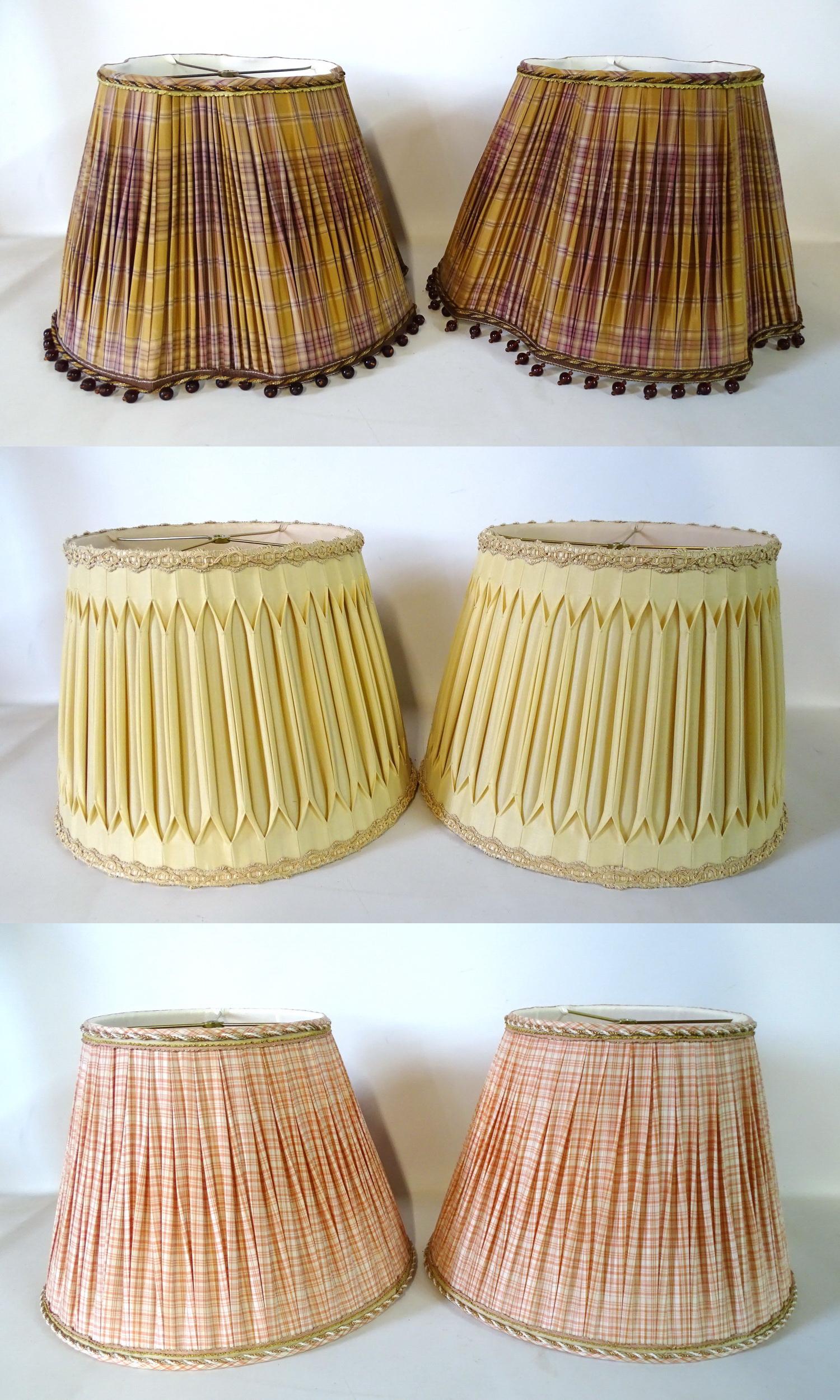 3 PRS. CUSTOM LAMP SHADES 11"H 16" DIA. (1 of 10)