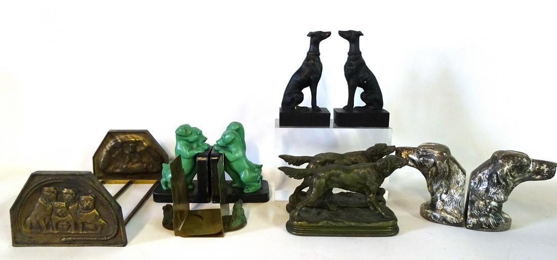 BOX DOG FIGURAL BOOKENDS (1 of 8)