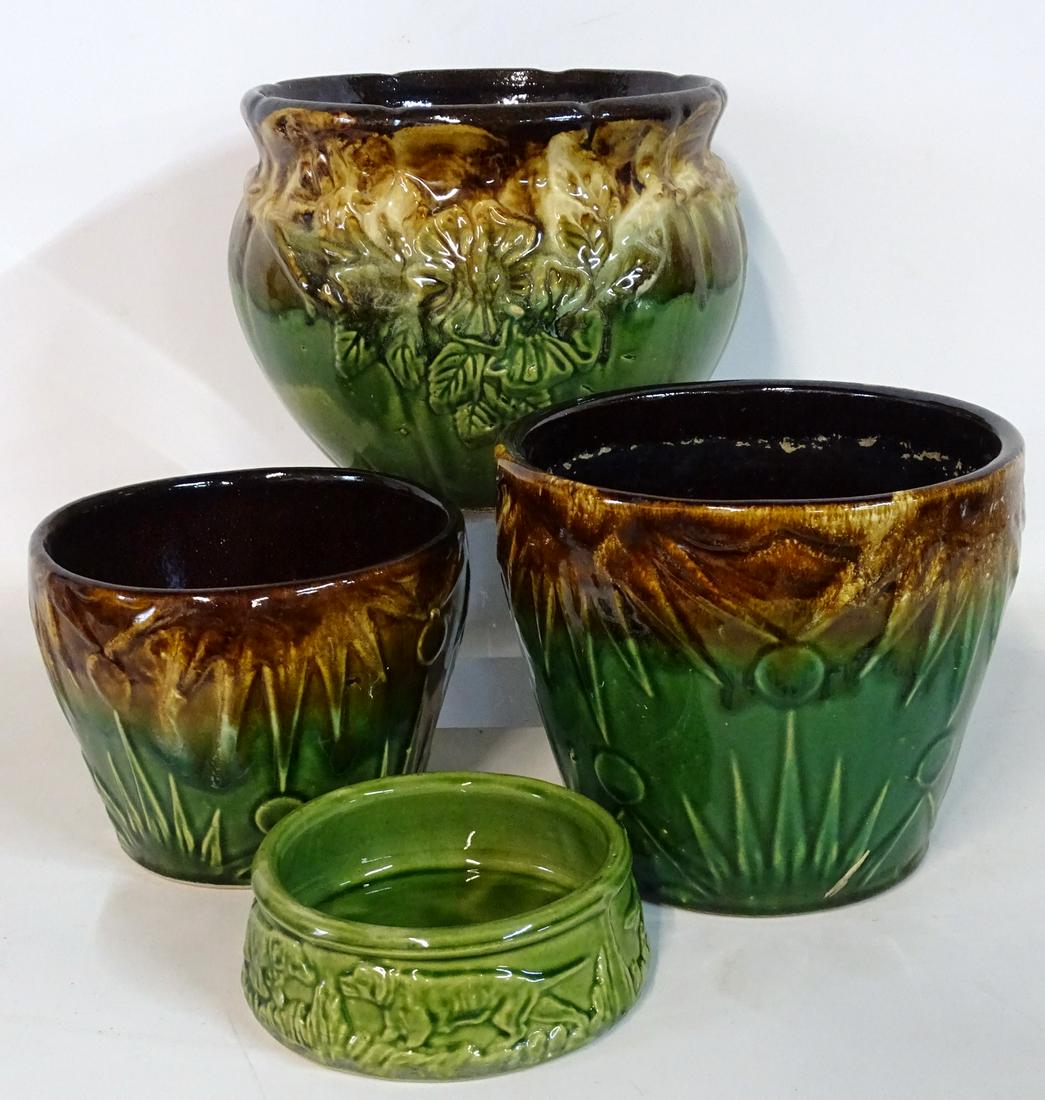 4 PCS. POTTERY INC. ROSEVILLE (SOME CHIPS) (1 of 7)