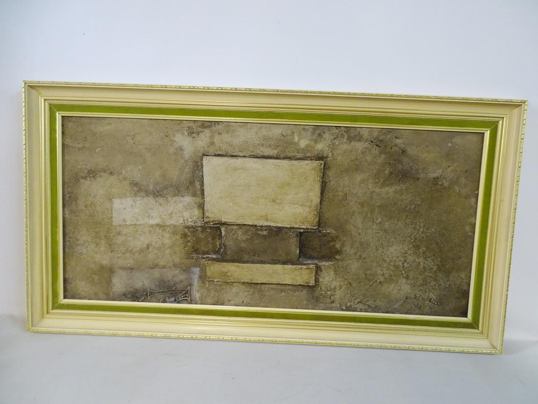 JANUSZ TARABULA OIL ON BOARD "OBRAZ" 1962 SGN. AT VERSO (1 of 7)