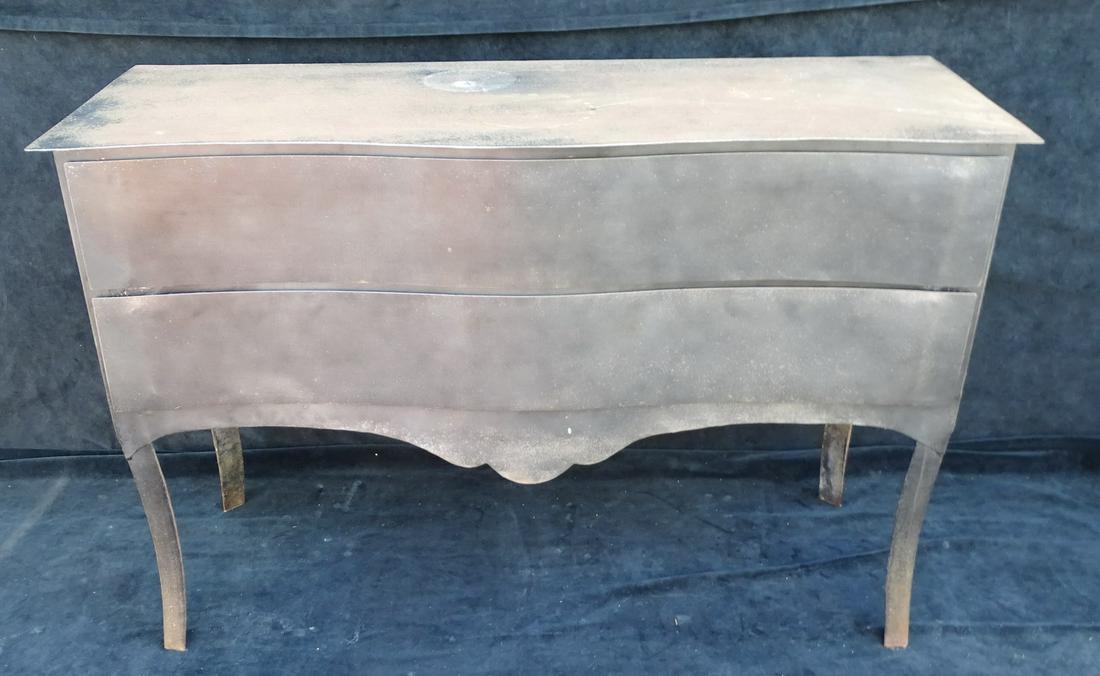 SERPENTINE FRONT 2 DRAWER STEEL CHEST: SERPENTINE FRONT 2 DRAWER STEEL CHEST 36.5"H 54"W 19"D