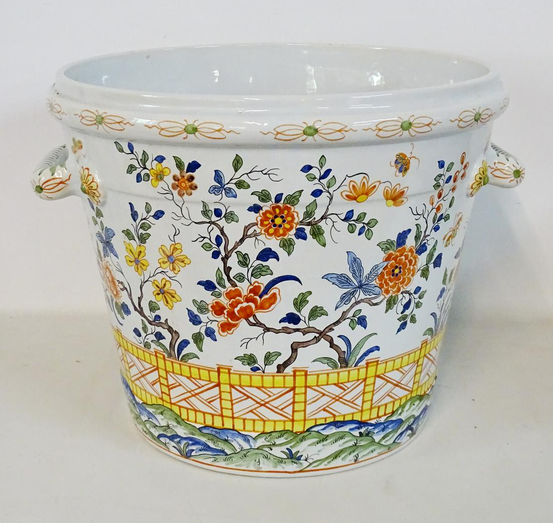 HAND PAINTED FRENCH PORCELAIN PLANTER FOR TIFFANY & CO. (1 of 10)