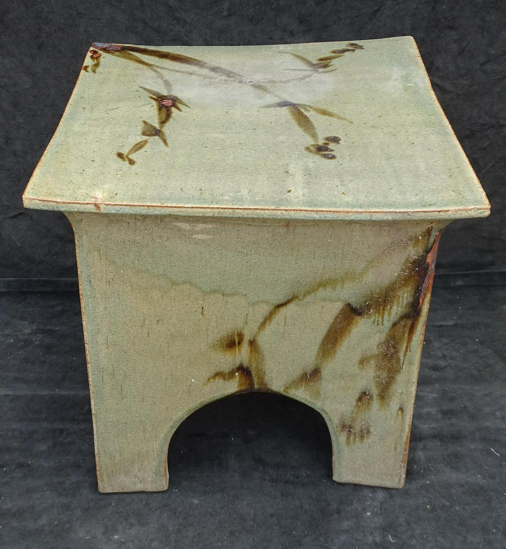 CHINESE GLAZED STONEWARE LOW TABLE 18"H 19"W 18.5"D (1 of 6)