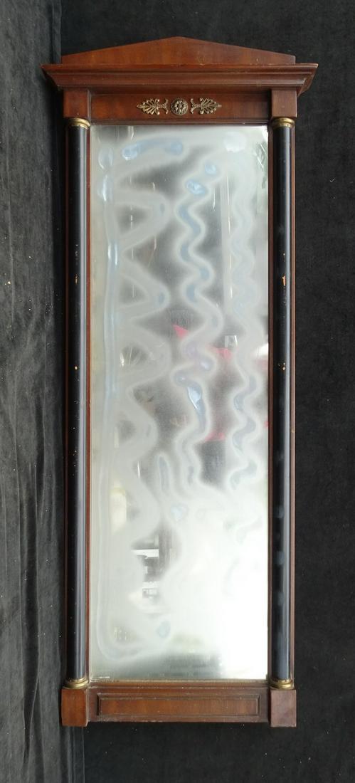 BRONZE MOUNTED BIEDERMEIER STYLE MIRROR 56X22.25" (1 of 4)