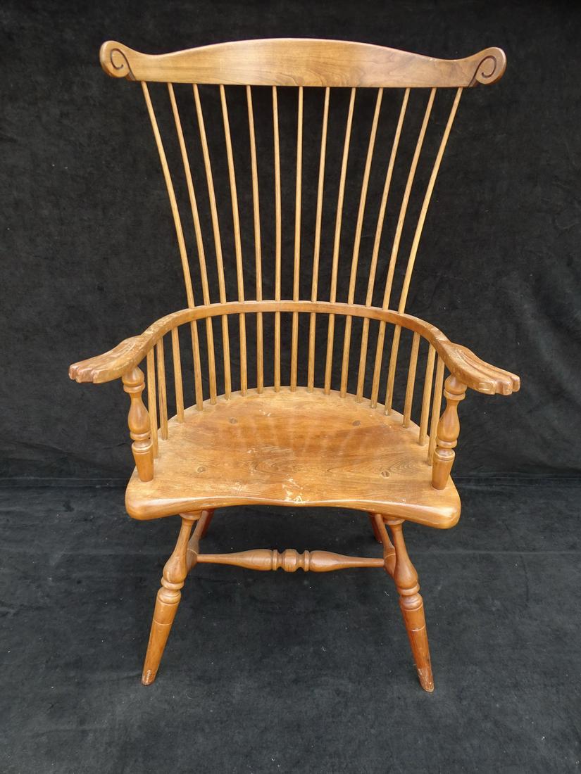 STICKLEY WINDSOR CHAIR 46"H 26"W 24.5"D: STICKLEY WINDSOR CHAIR 46"H 26"W 24.5"D