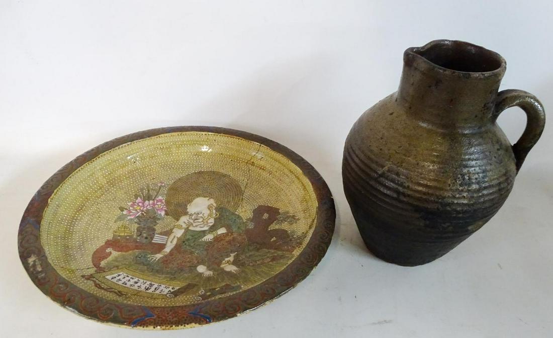 2 PCS. FAIENCE JUG & BOWL (1 of 5)