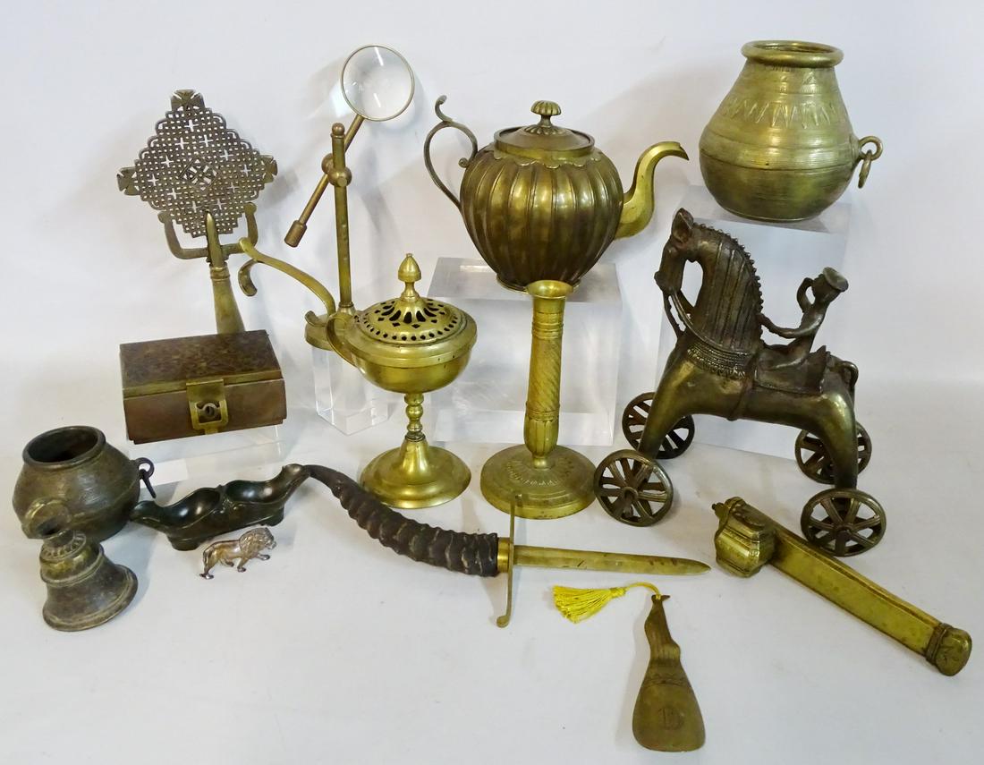 INCLUSIVE LOT OF BRASS & BRONZE ITEMS ETC. INC. (1 of 5)