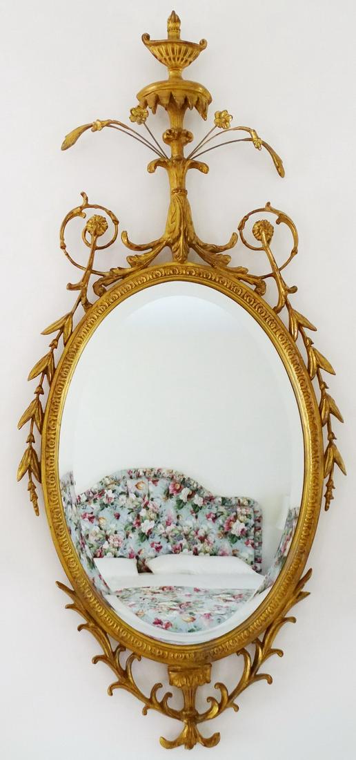 GILT FRAME REGENCY STYLE BEVELED MIRROR 50" X 23" (1 of 4)