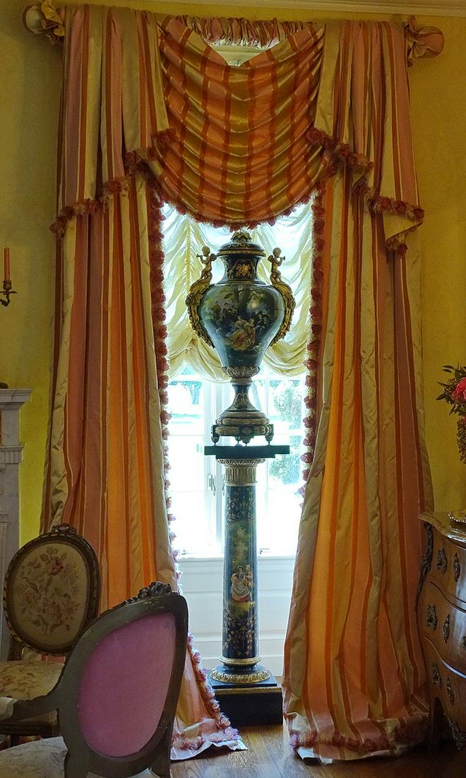 PAIR SILK DRAPES 110''X60'' (1 of 7)