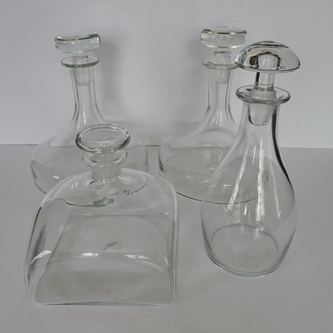 GROUP OF 4 DECANTERS INC. PR. SHIP DECANTERS 9.5"H X 7" (1 of 6)