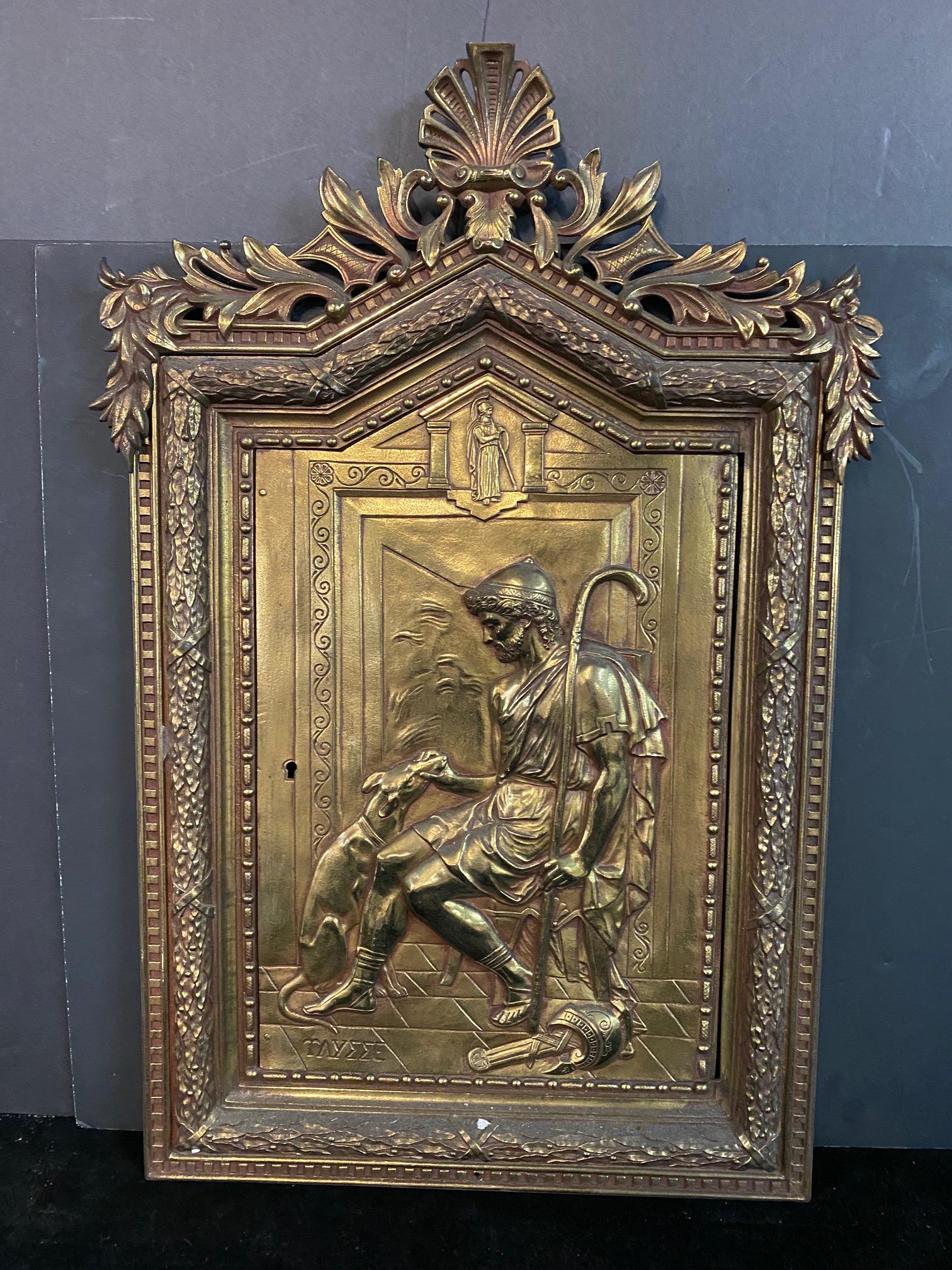 HIGH RELIEF BRONZE NEOCLASSICAL DOOR PLAQUE 24" X 30" (1 of 4)