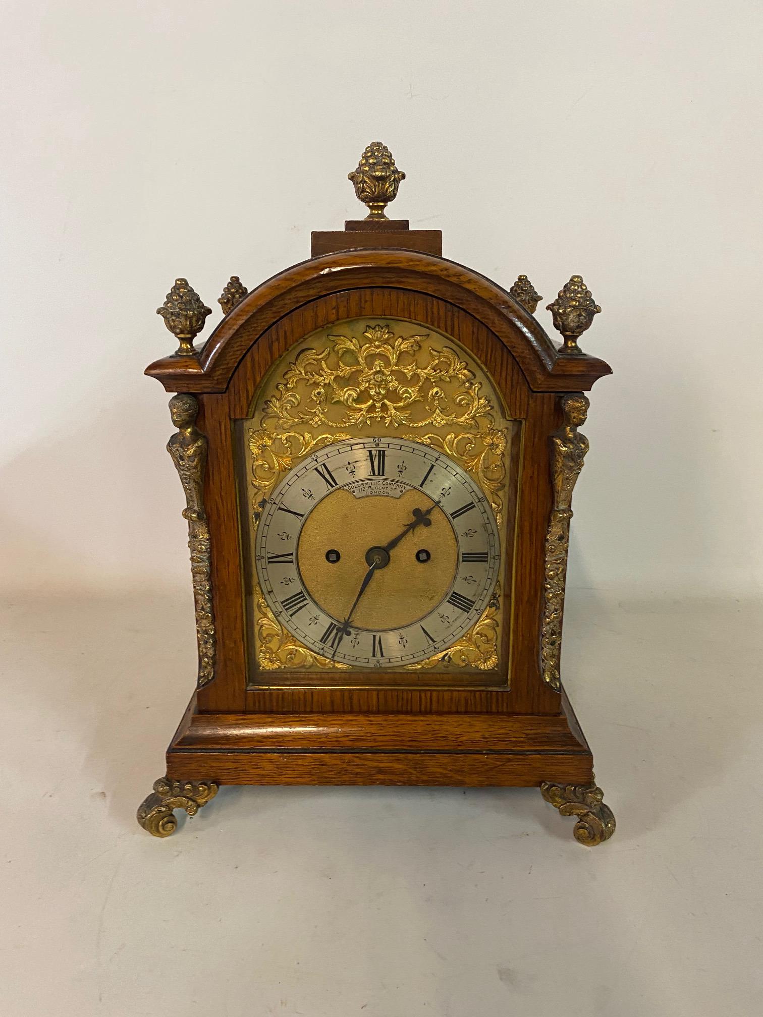 BRONZE MOUNTED ENGLISH BRACKET CLOCK "GOLDSMITH'S (1 of 4)