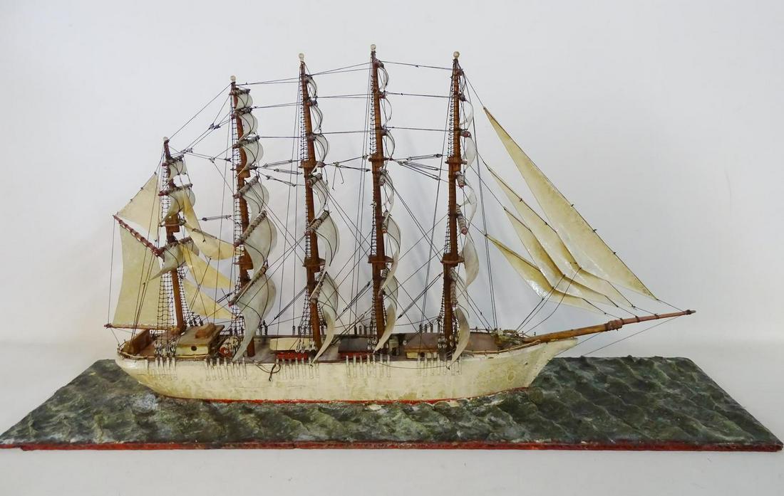 1890 CLIPPER SHIP 24" X 7.5" BASE 14" X 25" 3": 1890 CLIPPER SHIP 24" X 7.5" BASE 14" X 25" 3" BOAT