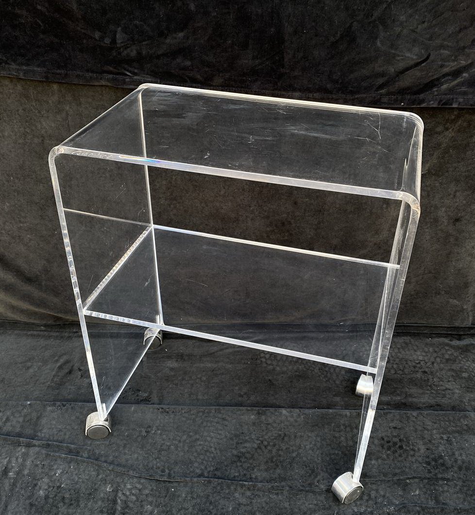 2 TIER LUCITE CART 30" X 24" X 14" (1 of 2)