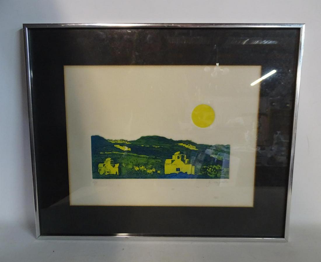 J. CAPELLO SGN. EMBOSSED LITHOGRAPH A.P. LANDSCAPE (1 of 7)