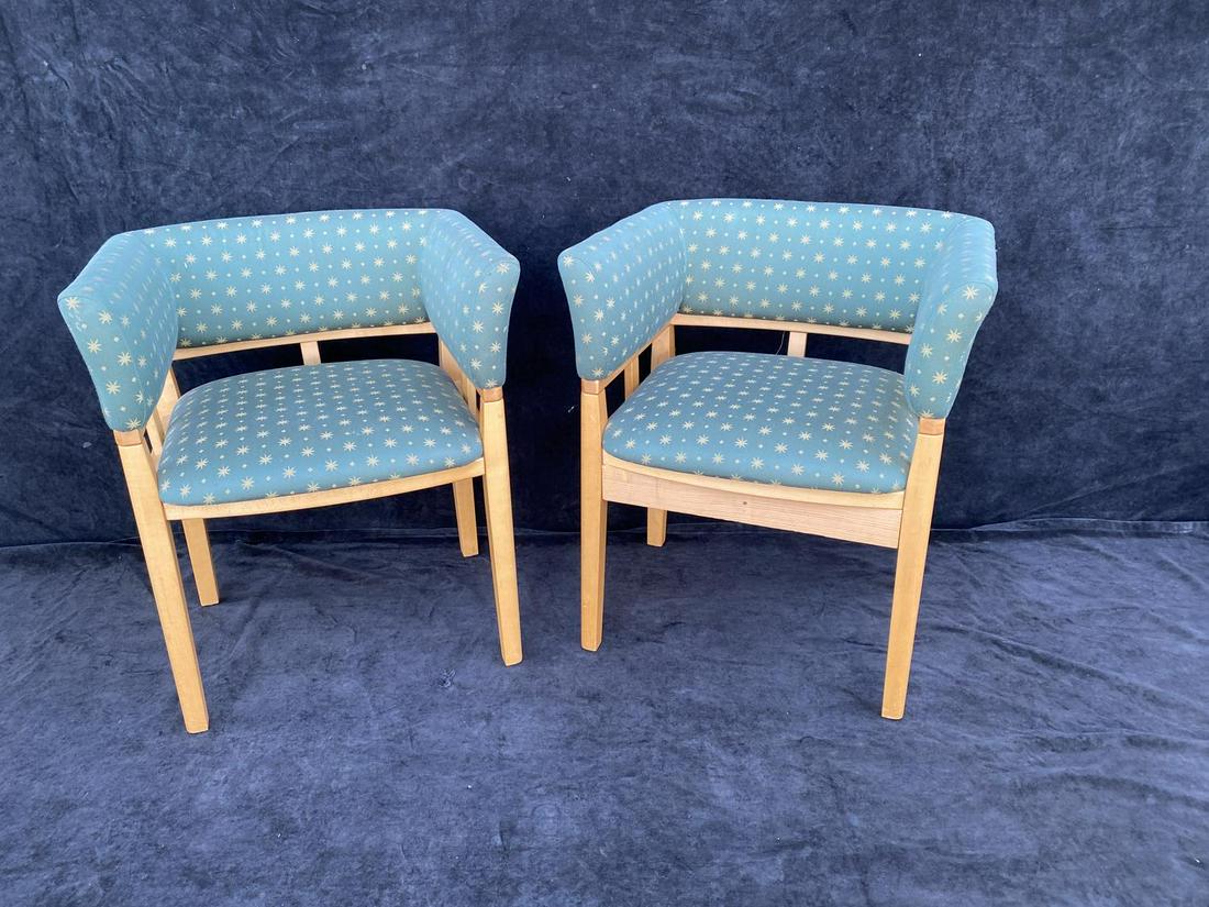 PR. MID CENTURY OPEN ARM CHAIRS 29" X 24" X 17" (1 of 4)