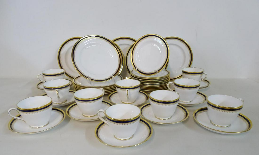 SPODE (46 PCS..) BLUE & GILT DINNERWARE 8" DIA LARGEST (1 of 5)
