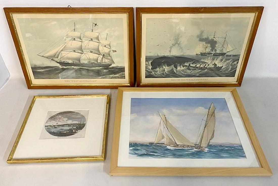 4 PCS..NAUTICAL ART WORK 1W/C JACK SAWYER 10X14 AND 3 (1 of 5)