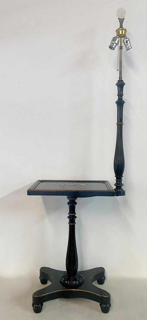 MOTHER OF PEARL INLAID STICK LAMP TABLE 57''H. (1 of 6)