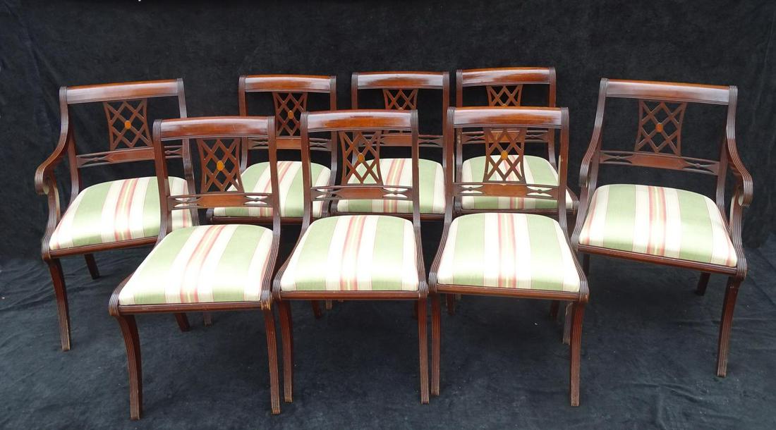 SET OF 8 REGENCY STYLE CHAIRS AND MAHOGANY (1 of 13)