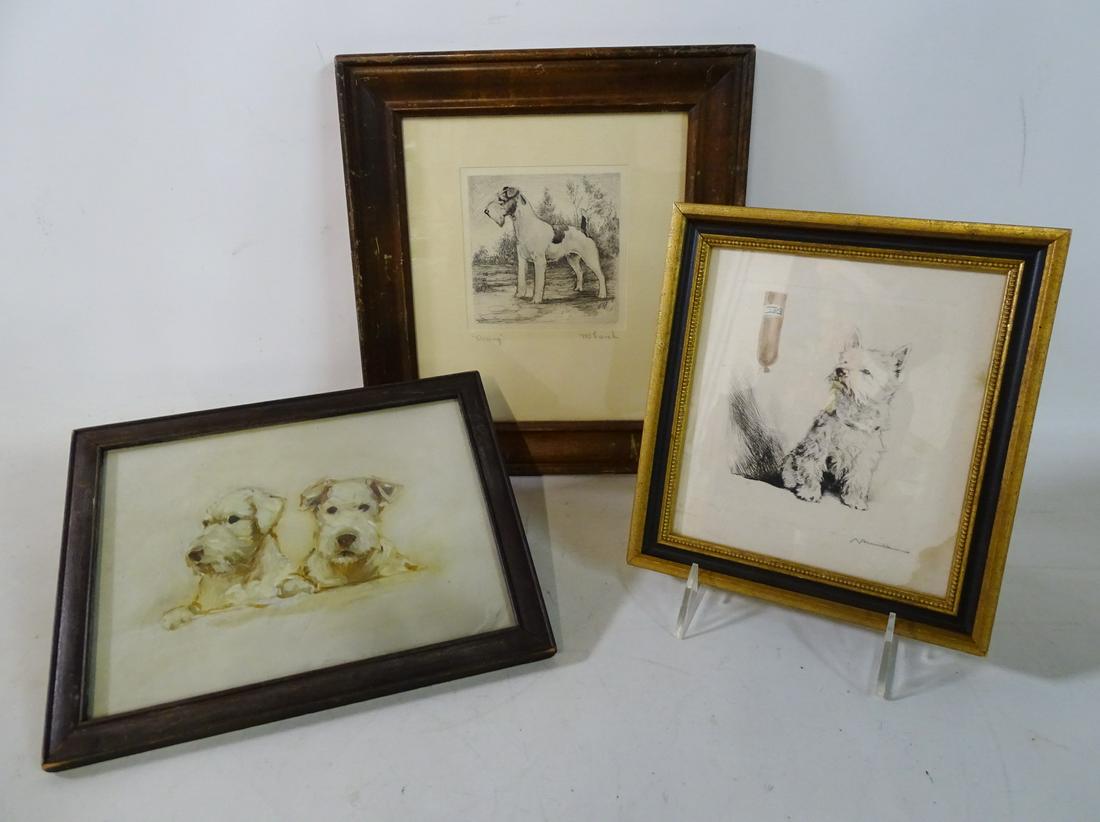 (3) DOG THMED WORKS INCLUDING (2) PENCIL SIGNED (1 of 6)
