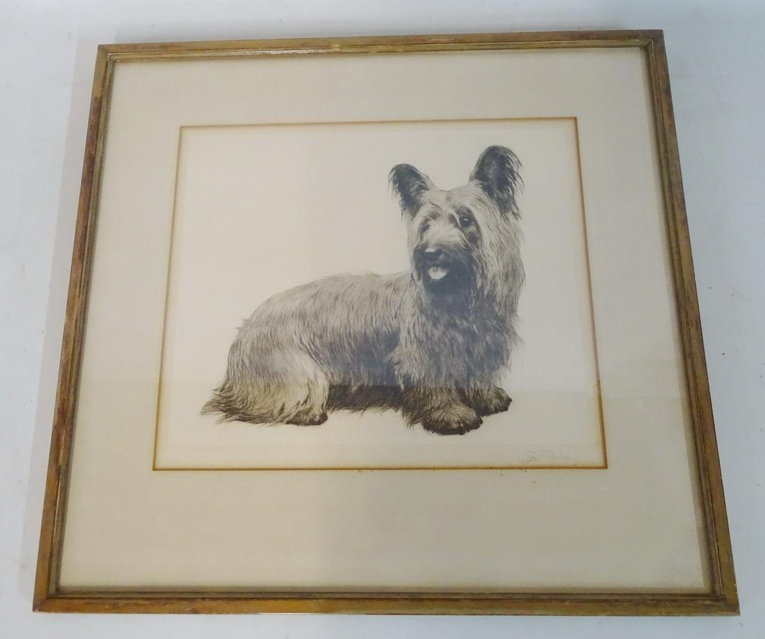 KURT MEYER EBERHARDT SIGNED SKYE TERRIER ETCHING (1 of 3)