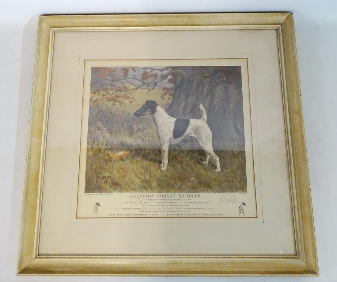 FRANKLIN BROOKE FOSS LITOGRAPH SMOOTH FOX TERRIER CH. (1 of 6)