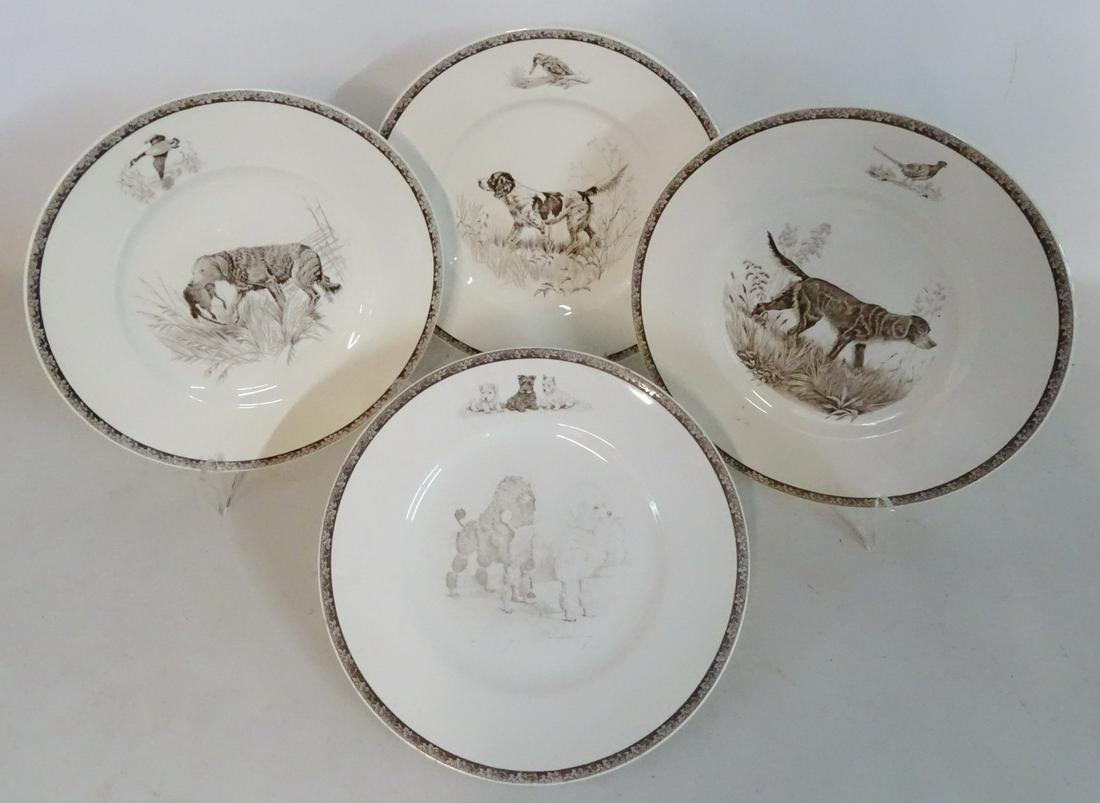SET OF 4 WEDGEWOOD DOG THEMED PLATES BY MARGART KIRMSE (1 of 8)