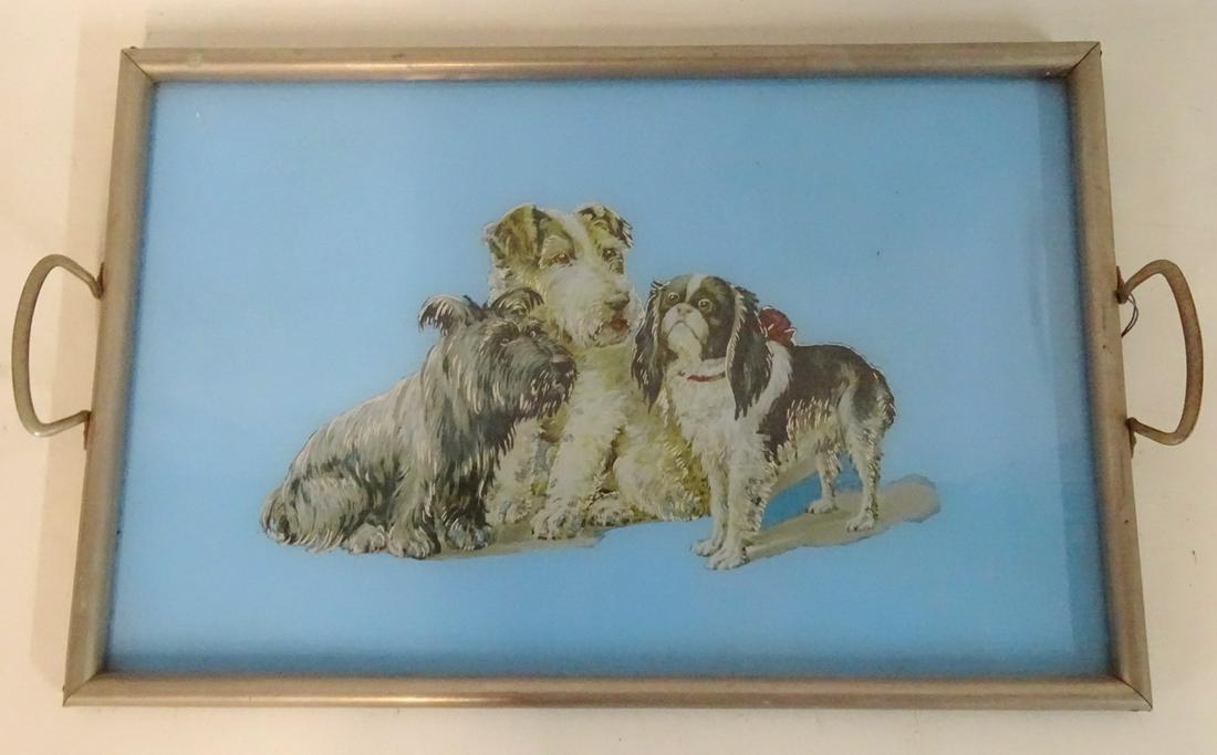 DOG FIGURAL 2 HANDLED TRAY 11.5 X 18.5" (1 of 6)