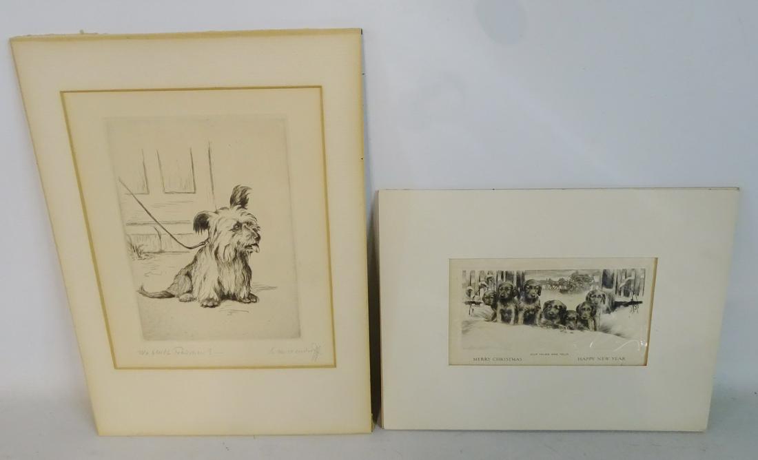 (2) DOG THEMED WORKS "OUR TALES ARE TOLD" AND SIGNED (1 of 9)