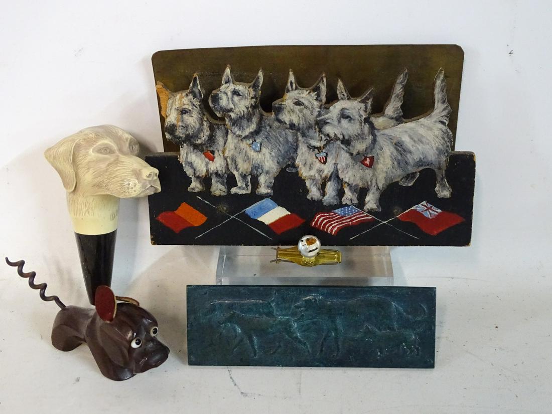 TRAY LOT OF DOG THEMED ITEMS INC. WESTIE THEMED NPAKIN (1 of 9)