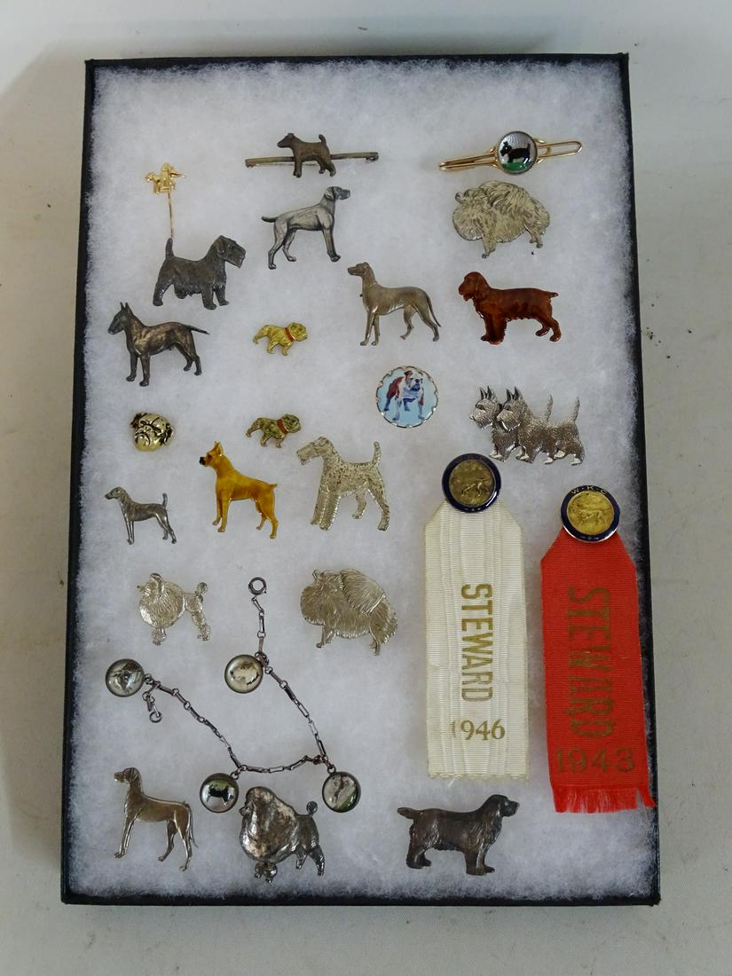INCLUSIVE LOT OF DOG FIGURAL PINS, ETC. INCLUDING (1 of 7)