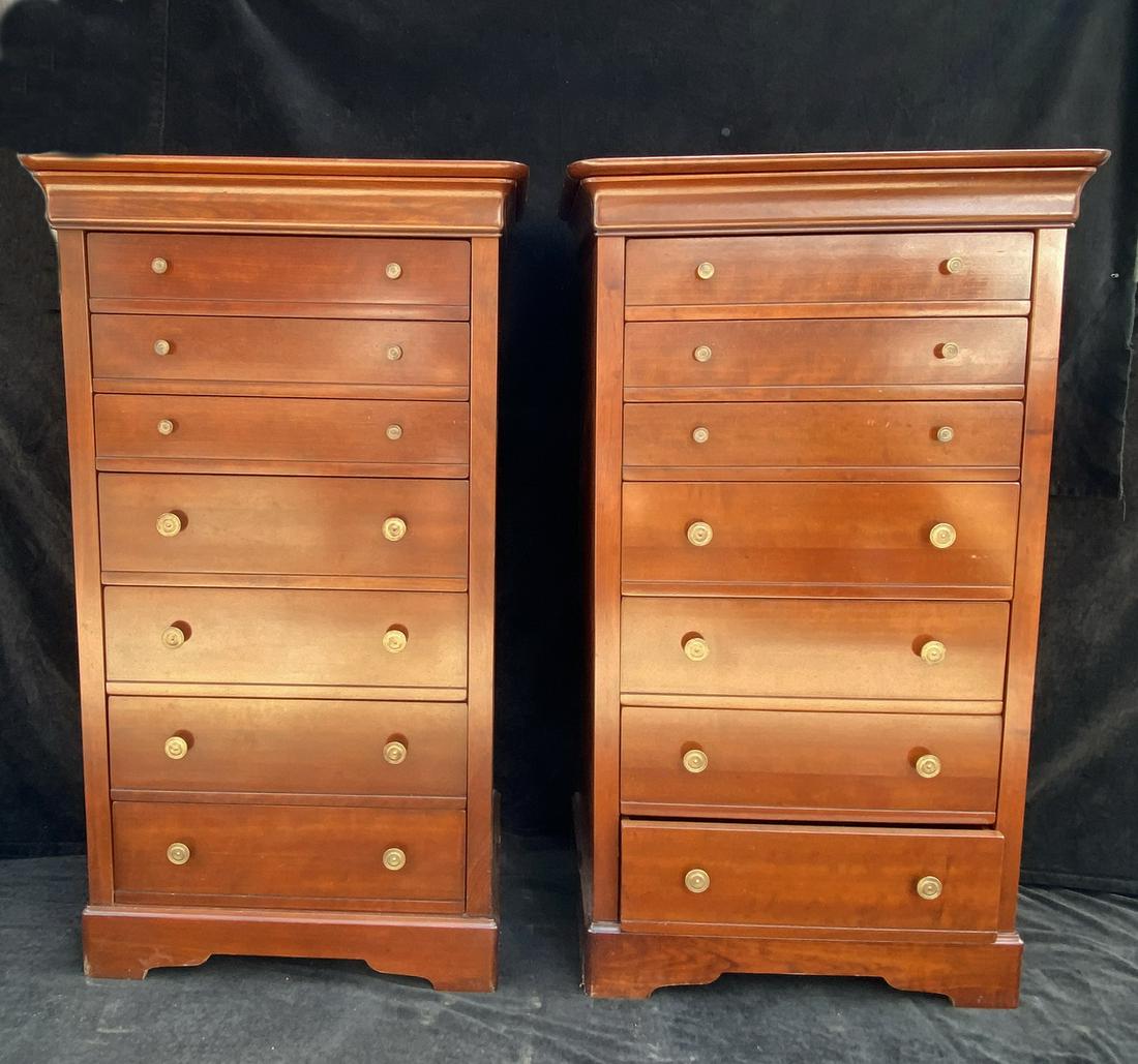 PAIR FRENCH LINGERIE CHESTS (GRANGE)  55" X 31" X 20" (1 of 6)