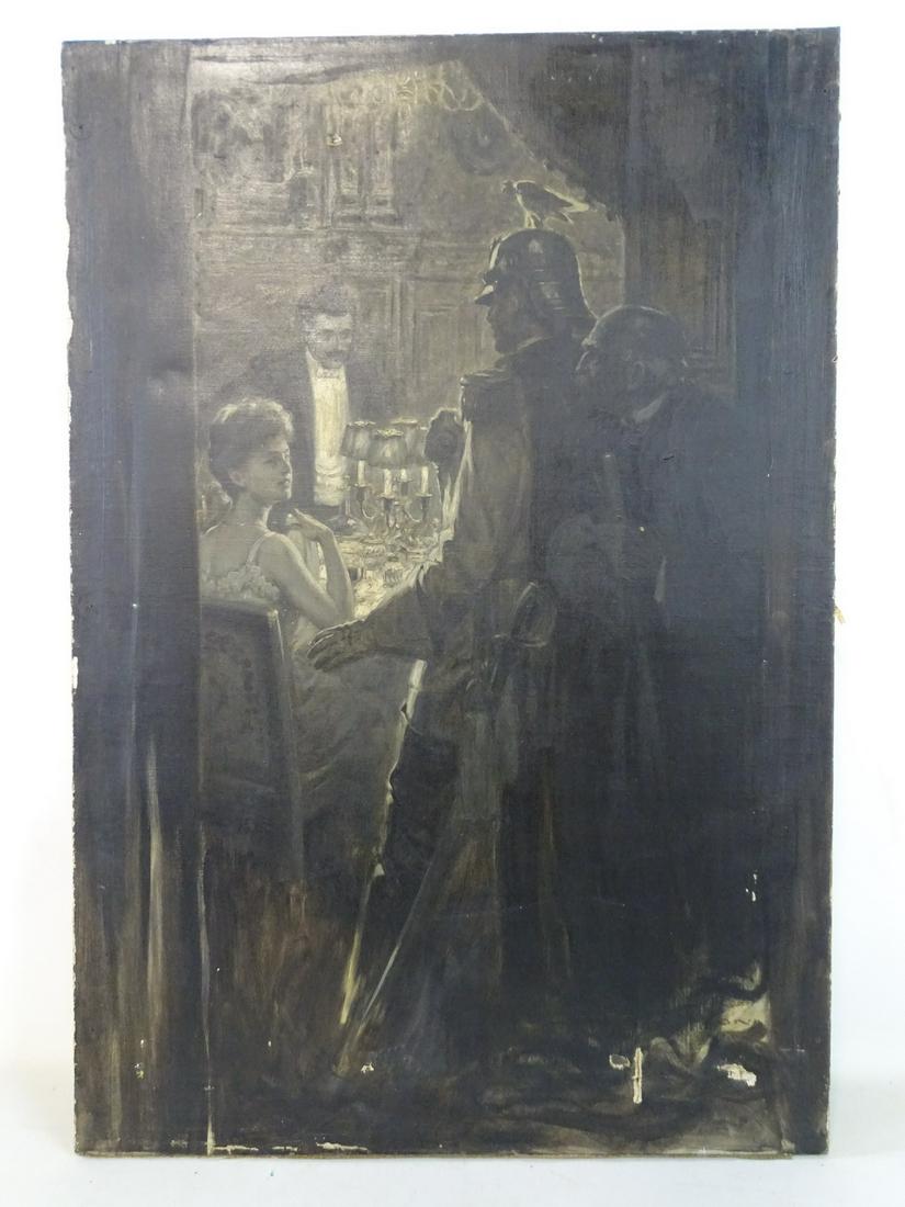 BLACK & WHITE ILLUSTRATION SGN. GUIPON 28" X 19" (1 of 5)