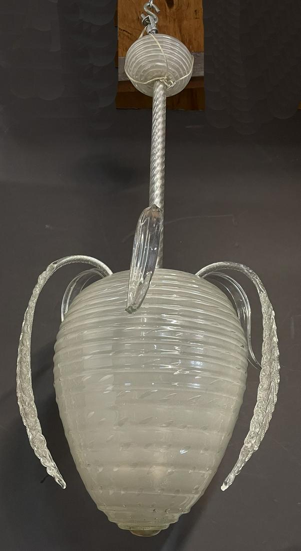 MURANO CONTROL BUBBLE (STRAWBERRY) CHANDELIER 35" H (1 of 5)