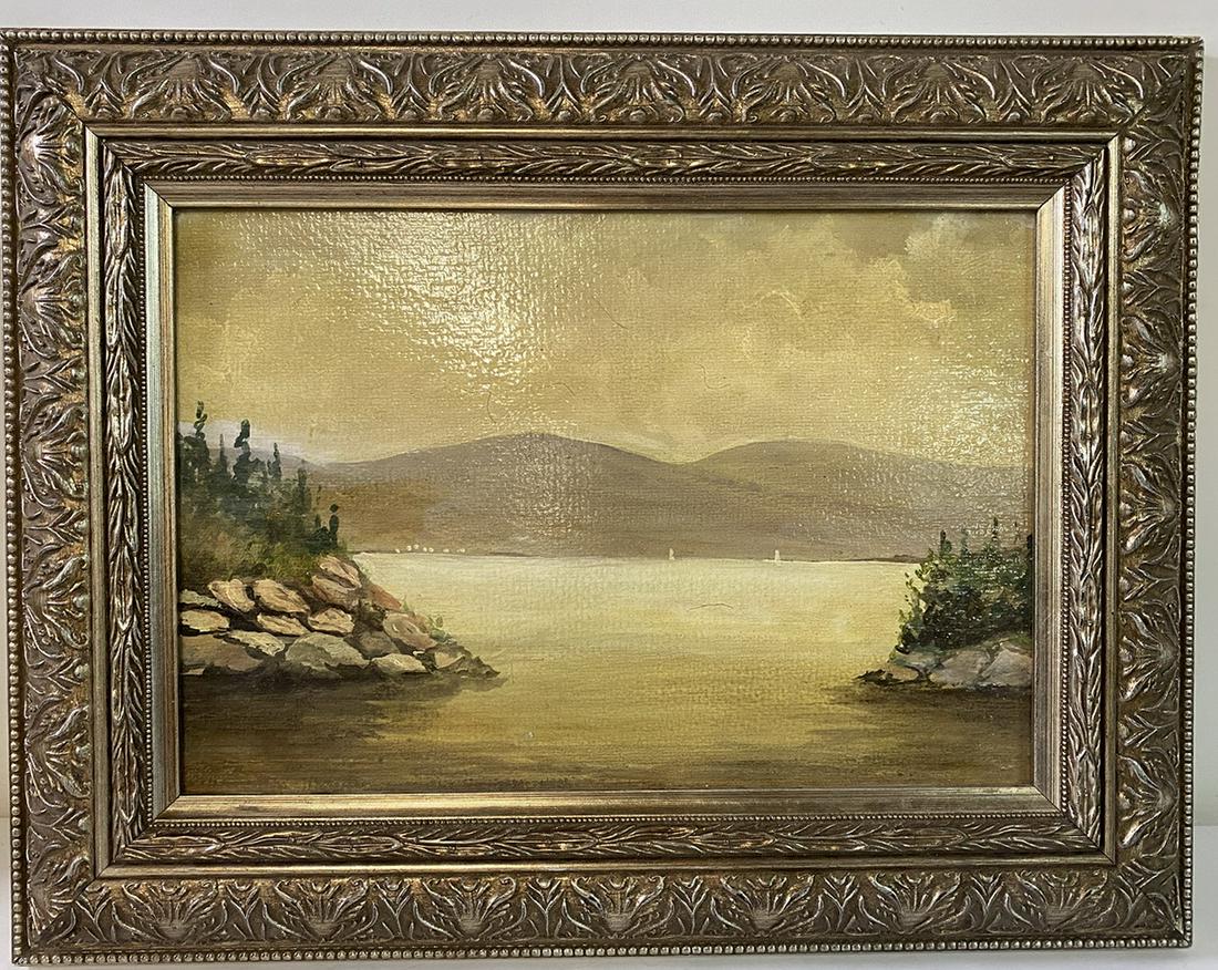 UNSIGNED SEASCAPE W/ ROCKS (YELLOW) (1 of 4)