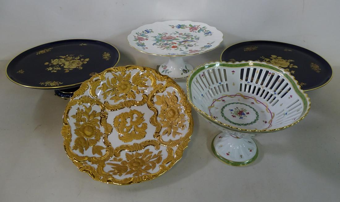5 PCS. OF PORCELAIN INC. (4) COMPOTES, LIMOGES, ROYAL (1 of 14)