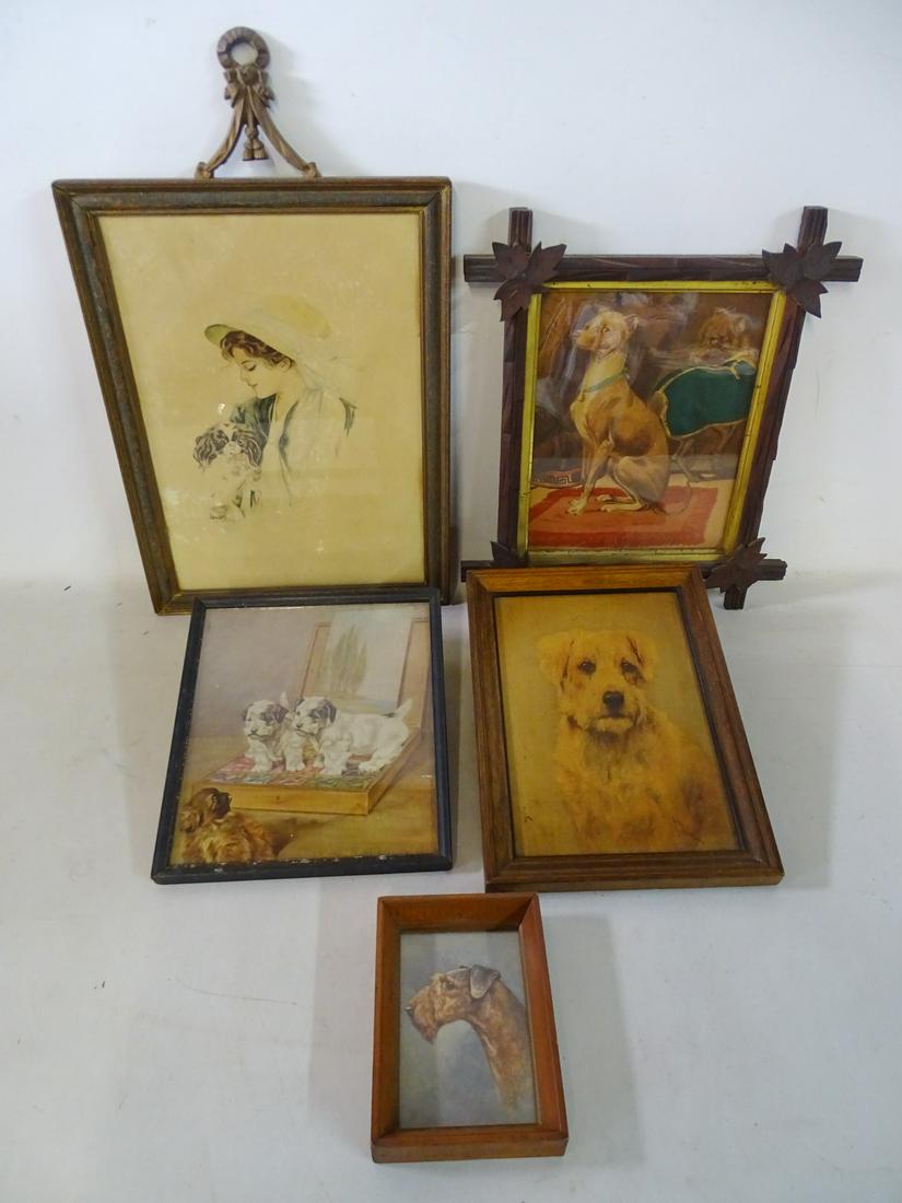 5 DOG THEMED PRINTS INC. BLACK FOREST FRAMED GREYHOUND (1 of 9)