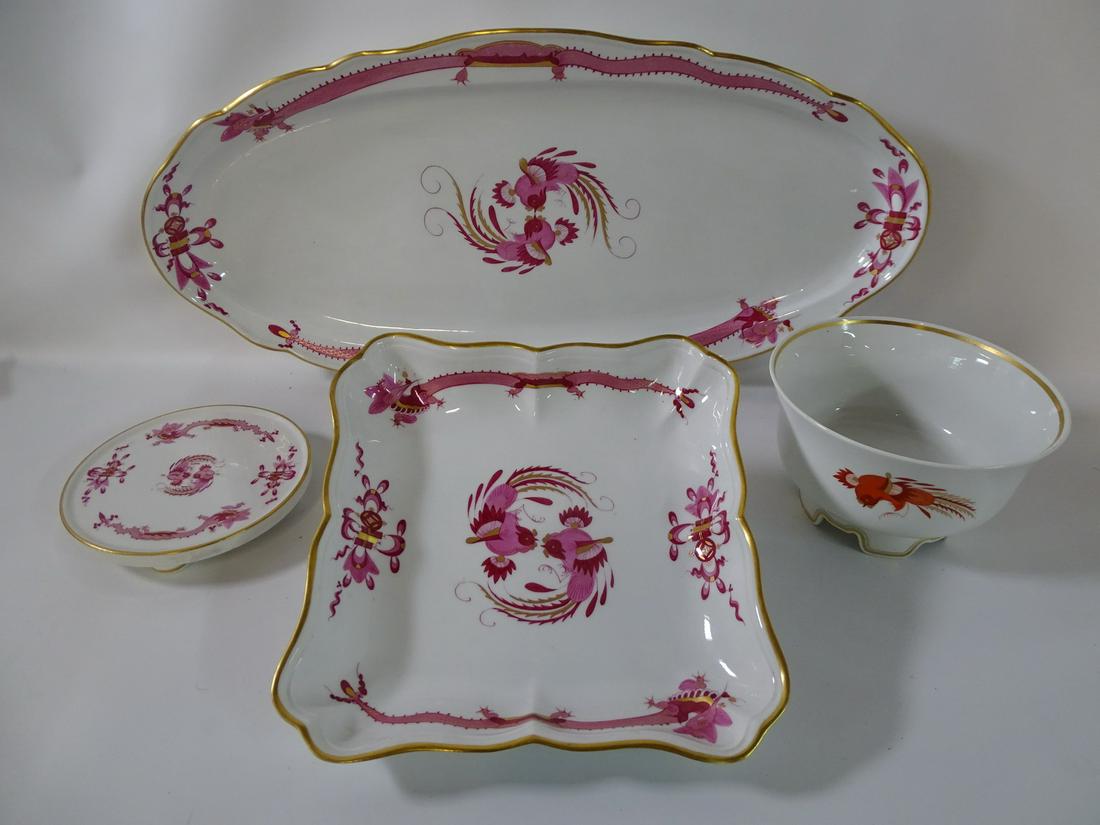 MEISSEN CHINA 4 PIECES, TRAY 22"L X 11" W (1 of 11)