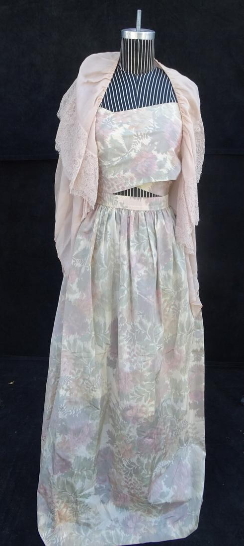 VINTAGE CHANEL 3 PIECE EVENING OUTFIT MAXI SILK SKIRT (1 of 7)