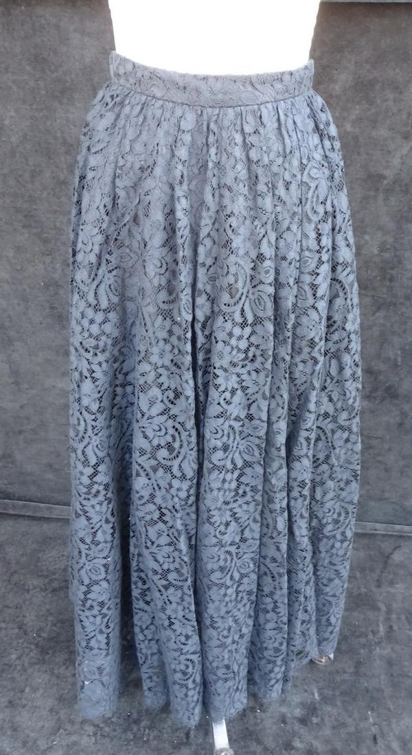 CAROLINE CHARLES LONG BLACK LACE SKIRT US 4: CAROLINE CHARLES LONG BLACK LACE SKIRT US 4