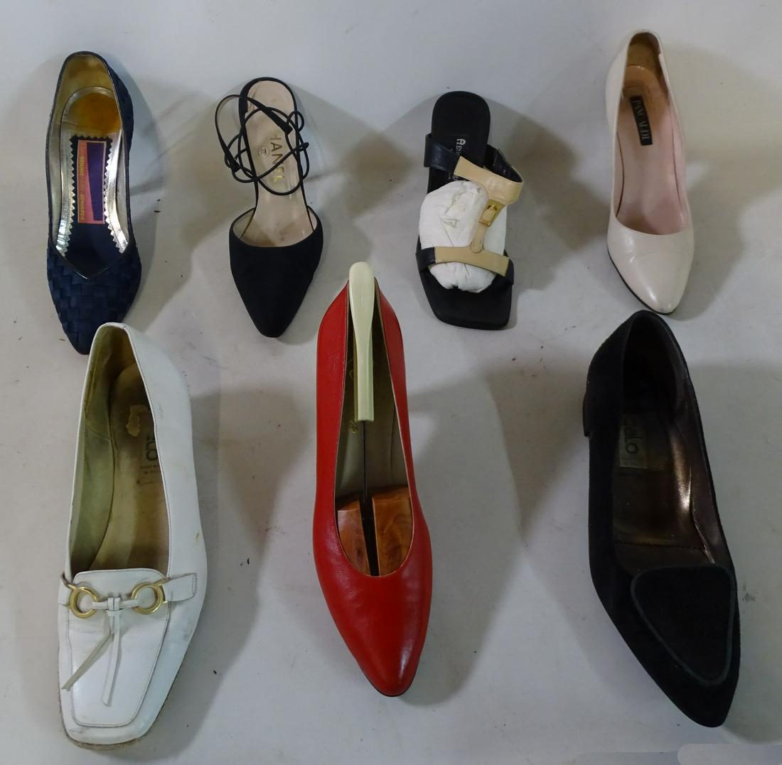 7 PAIRS OF DESIGNER SHOES INCLUDING CHANEL, GALO, (1 of 8)
