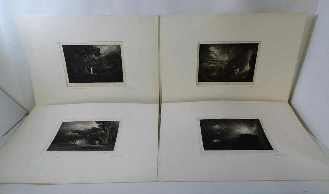 JOHN MARTIN PARADISE LOST (4) MEZZOTINT 1825-26: ANGELS (1 of 11)