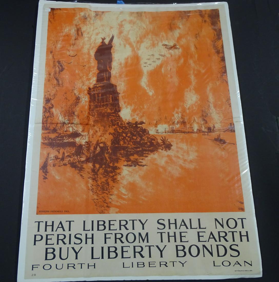WWI LIBERTY BONDS LITHOGRAPHIC POSTER 1918 "THAT (1 of 1)