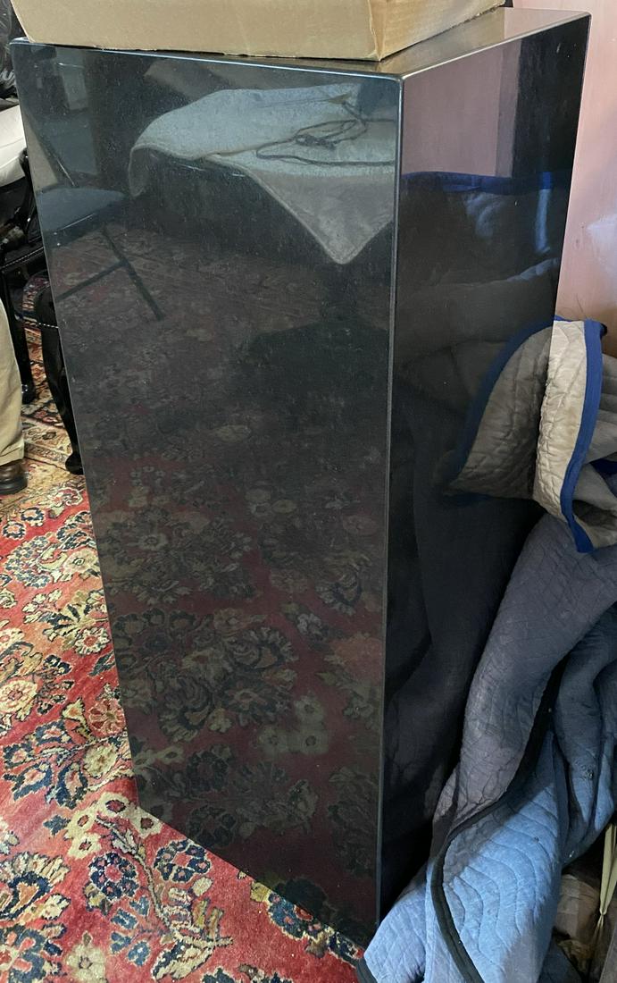 2 PEDASTALS [1]MARBLE 42X16X16''&[1] TESALATED MARBLE: 2 PEDASTALS [1]MARBLE 42X16X16''&[1] TESALATED MARBLE 48X14X14