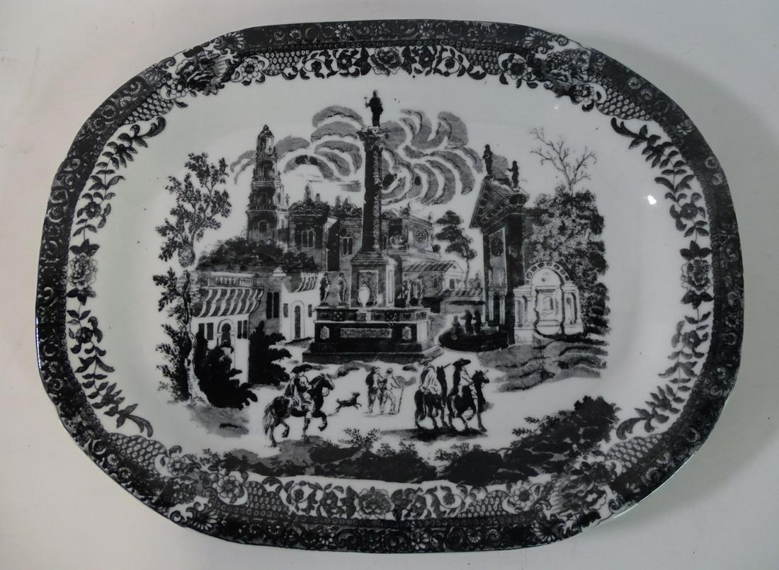 ENGLISH IRONSTONE TRANSFERWARE PLATTER 13X17 (1 of 6)