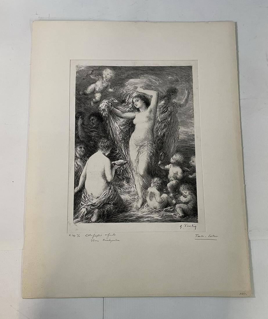 HENRI FANTIN-LATOUR VENUS ANADYOMENE LITHOGRAPH BEFORE (1 of 9)